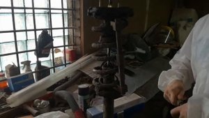 Замена задних стоек Ниссан Цефиро а33, установка пневмо балонов