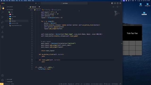 Building Tic-Tac-Toe Game with Python and Kivy | Interactive GUI Tutorial смотреть онлайн