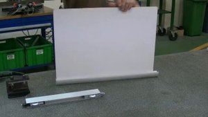 Монтаж нижнего ролика в системе AL20