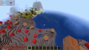 Minecraft Java 1.16.5 Seed: Spawn on a mushroom island with acacia village