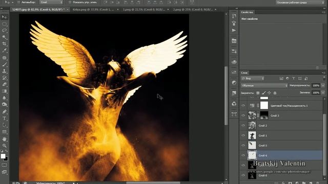 Photoshop CC Speed Art Создаём ангела смотреть онлайн