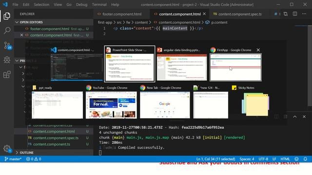 Angular Data Binding Introduction | Angular 8 Full Tutorial Series