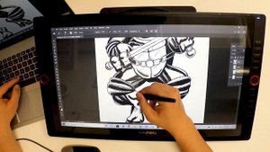 Sketching Drawing Inking Coloring all under 5 minutes XP-Pen Artist 22R Pro Walden Wong Art Preview