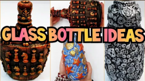 3 glass bottle ideas _ Diy recycled glass bottles _ Home decorating ideas _ handmade _ Craft Ideas