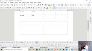 Создание и редактирование таблиц в программе LibreOffice Writer.