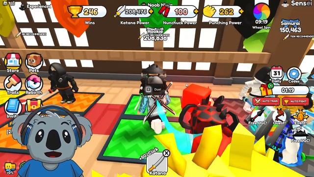 IM NINJAKOALMAN?! - ROBLOX NINJA FIGHTING SIMULATOR смотреть онлайн