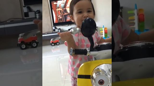 Cheeky princess Raysha teased her Ibu Fasha Sandha