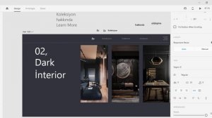 dark interior design web design. #Ux # Ui #Adobexd #webdesign