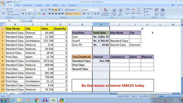 SUMIFS Function With Dollar Example | Mixed Reference | Absolute Reference | Excel | New Creation