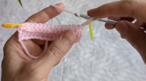 Резинка 2 на 2 крючком как спицами.