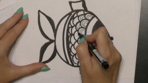 МБУДО “Центр детского творчества”: Мастер-класс  "Рыбка в технике дудлинг"