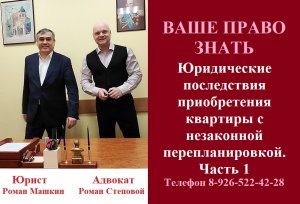 Юридические последствия приобретения квартиры с незаконной перепланировкой. Часть 1 #перепланировка