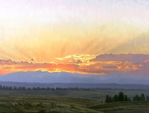 Как нарисовать закат|рисуем легко яркий закат для начинающих #арт #живопись