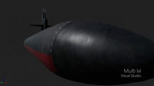 3D модель подводной лодки
