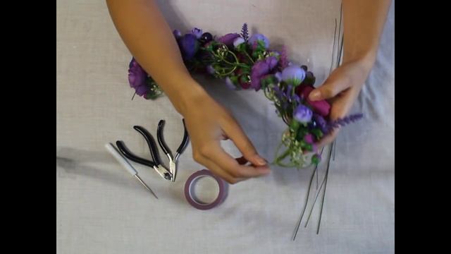 Как сделать венок из цветов на голову своими руками. Мастер-класс. смотреть онлайн