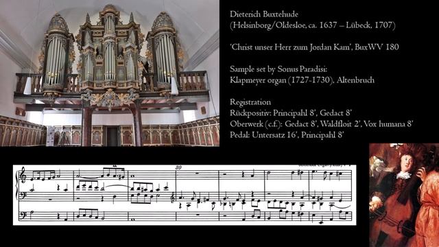 Buxtehude - Christ unser Herr zum Jordan kam, BuxWV 180 - Klapmeyer organ, Altenbruch, Hauptwerk