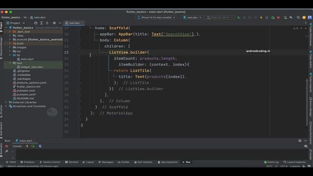 Start searching your list now in flutter app | amplifyabhi