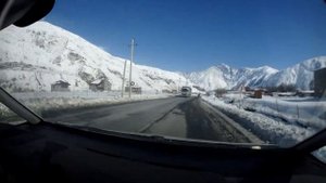 Из Грузии в Россию через Крестовый перевал и Верхний Ларсю 11 февраля 2023