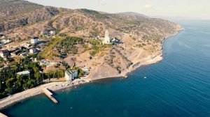 Сырные скалы. Храм-маяк Николая Чудотворца. Малореченское. Крым на машине.