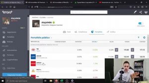 Directo analizando mi portafolio de acciones en Etoro