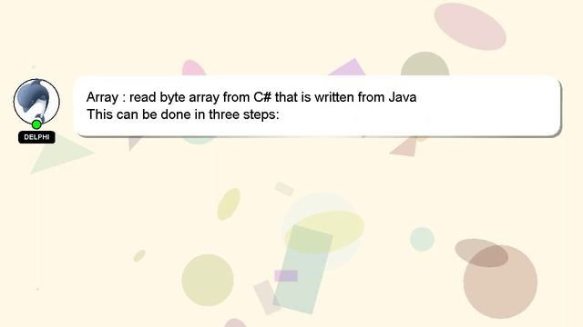 Array : read byte array from C# that is written from Java смотреть онлайн