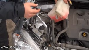 Установка амортизаторов (упоров) капота для Toyota Corolla (арт. KU-TY-CL10-00) от upory.ru