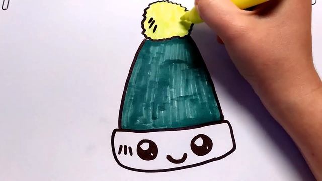 Рисуем шапкуКрасивая зимняя шапка/Раскрашиваем шапочку