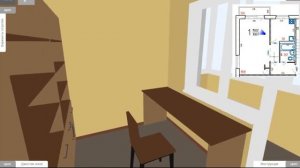 Хрущевка 1 комнатная. Серия 1-464, торцевая. План с точными размерами. 3d шоурум.