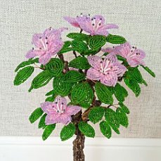 Цветущее дерево из бисера МК от Елены Кулик.