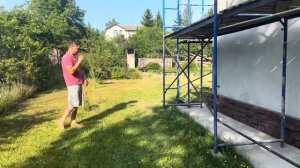 1 этап подготовки фасада под декоративную штукатурку #штукатуркастен #фасад #цоколь