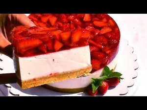 ТОРТ БЕЗ ВЫПЕЧКИ! ЙОГУРТОВЫЙ ТОРТ С КЛУБНИКОЙ! КЛУБНИЧНЫЙ ТОРТ! Торт с ягодами!