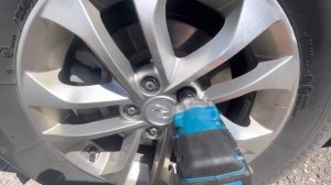 Гайковерт HANTEL тестим на колёсах Санта-Фе