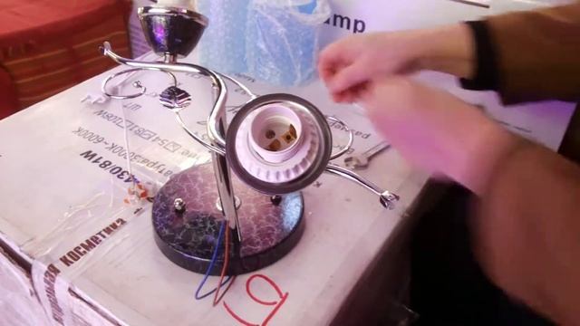 Сборка подключение люстры 2 лампы 2 плафона!