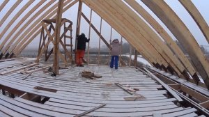 #декабрь2019-январь2020 Строим сами Каркасный дом Стропилы и Фронтонные стены