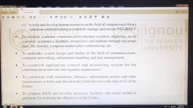 Library and Information Networks in india - IGNOU/BLIS - 221 Unit 10 Part 1 смотреть онлайн