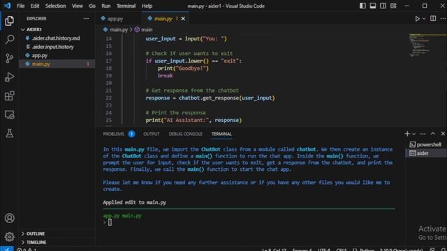 Aider : AI Coding Assistant: Create AI Applications Easily