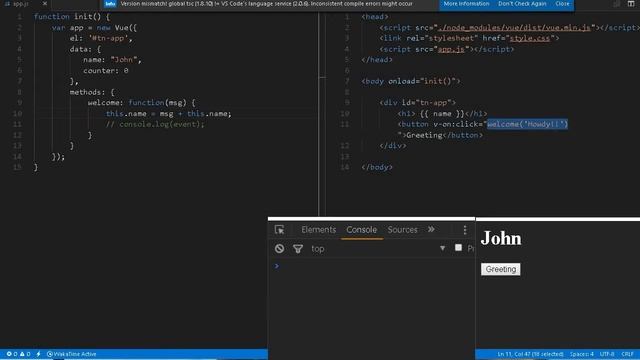 11 Vue js 2 Tutorials Event Handling