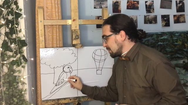 1б класс урок ИЗО - Рисуем птиц