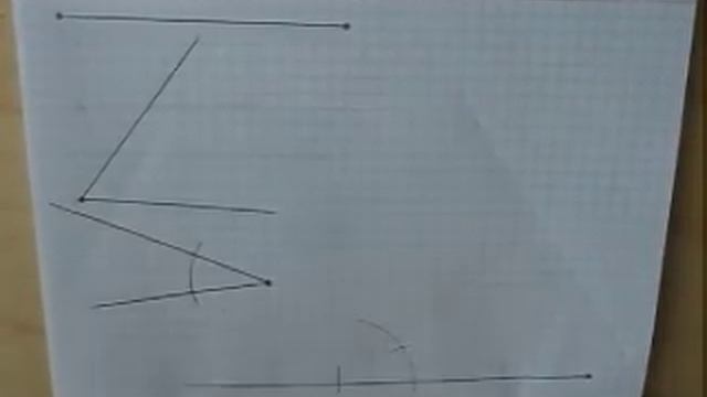 Построение треугольника по стороне и двум прилежащим углам - быстрое повторение.