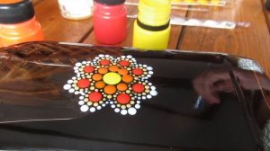 Роспись бутылки ДОТСАМИ | #дотсарт | #мастеркласс