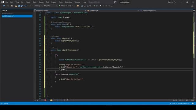 AUTHENTICATION IN UNITY Easy Integration for BEGINNER! 2023 UNITY GAMING SERVICES