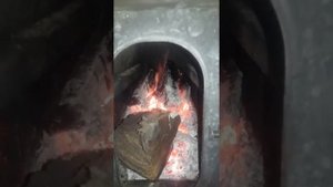 Работа печки "Термофор"(огонь батарея)