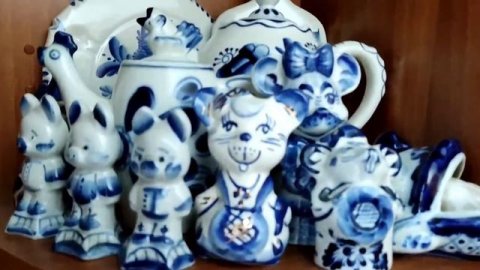 Гжель посуда #Гжель #посуда