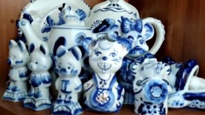 Гжель посуда #Гжель #посуда