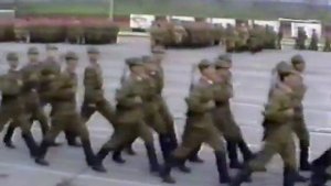 Веймар. 45 танковый полк. Строевой смотр в в.ч. п/п 58737