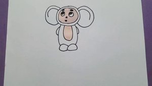 Простые рисунки. Чебурашка. // How to draw Cheburashka. Как нарисовать чебурашку