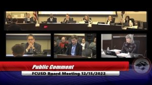 FCUSD Board Meeting 12/15/2022 - Closed/Open Session