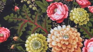 Павловопосадский платок «Черные глаза»