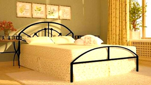 Красивая кровать из металла стильная, современный дизайн в стиле лофт. смотреть онлайн