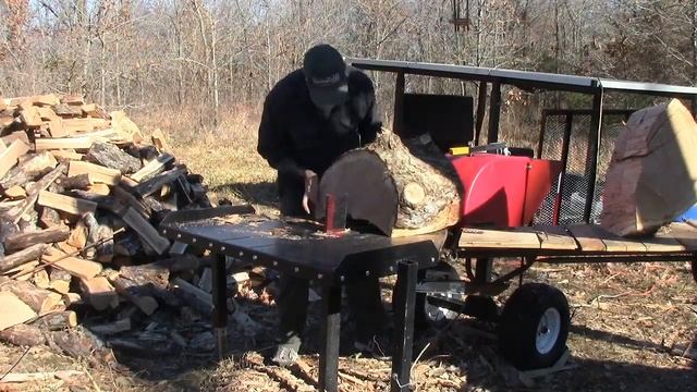 Solar Powered SuperSplit electric firewood splitter vs. 200-pound log смотреть онлайн